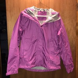 Purple/pink L. L. Bean light raincoat